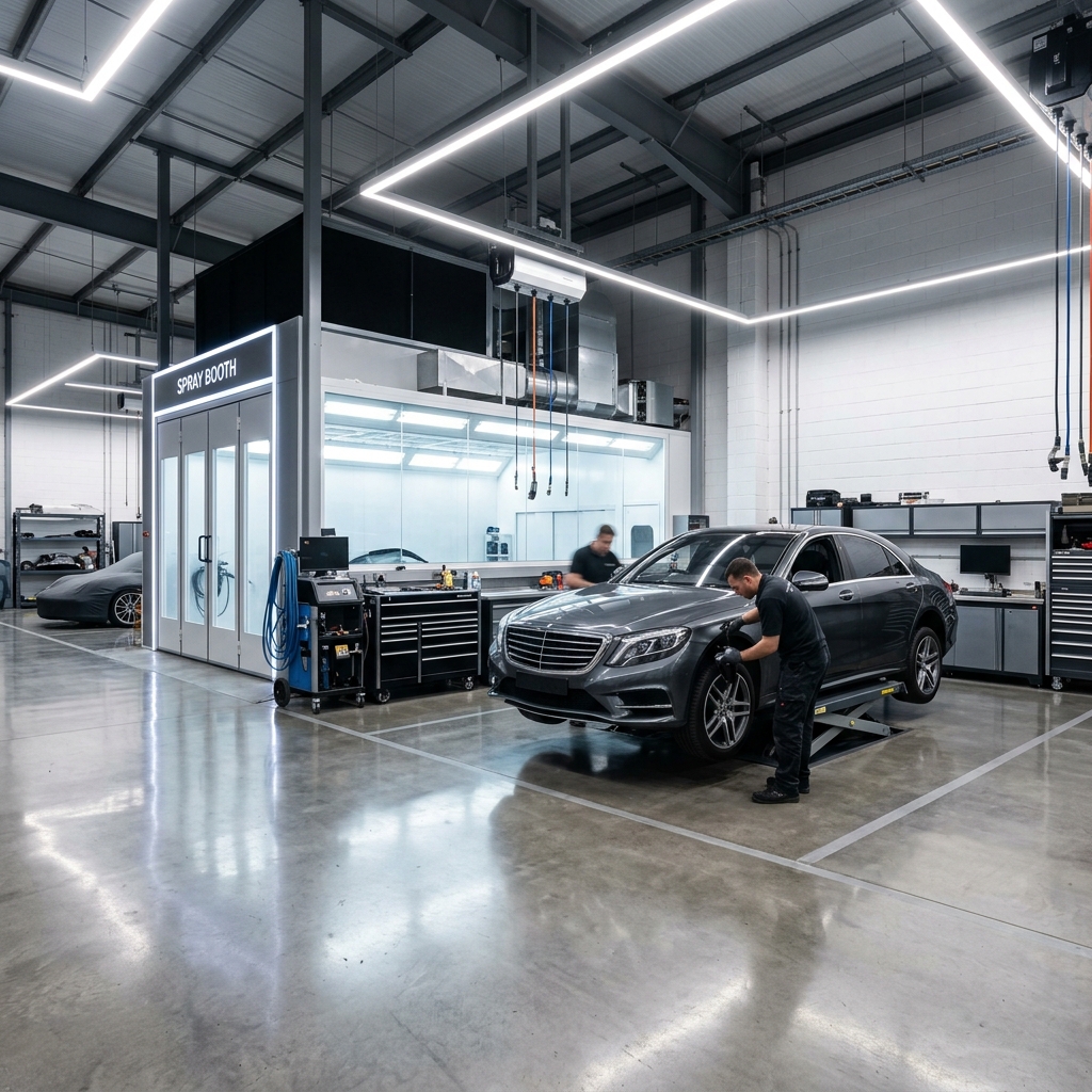 Moderne Werkstatt der autonova Gruppe in Musterstadt